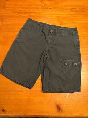 The North Face Women's Black Cargo Shorts with Button-Flap Pocket
